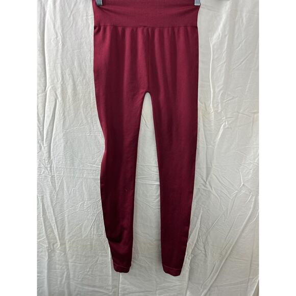 Kathy High Waisted Womens‎ Red Leggings Womens Size Small - Picture 7 of 8